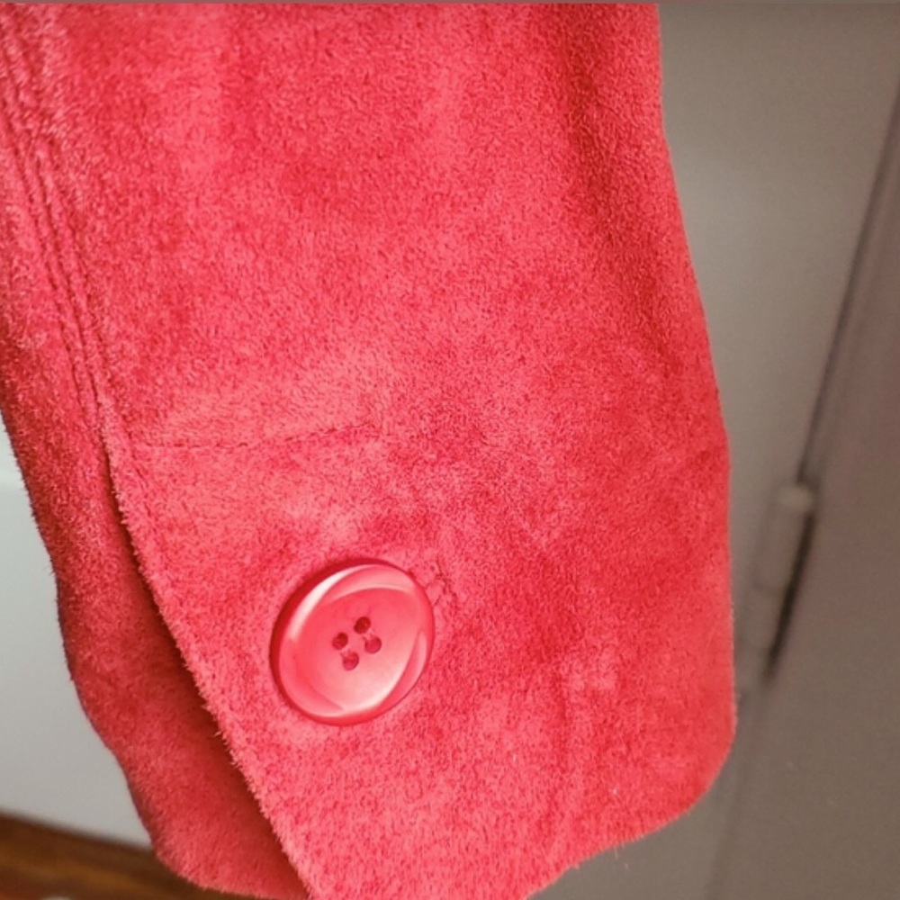 Liz Claiborne Red Suede Blazer 14 - Picture 4 of 8